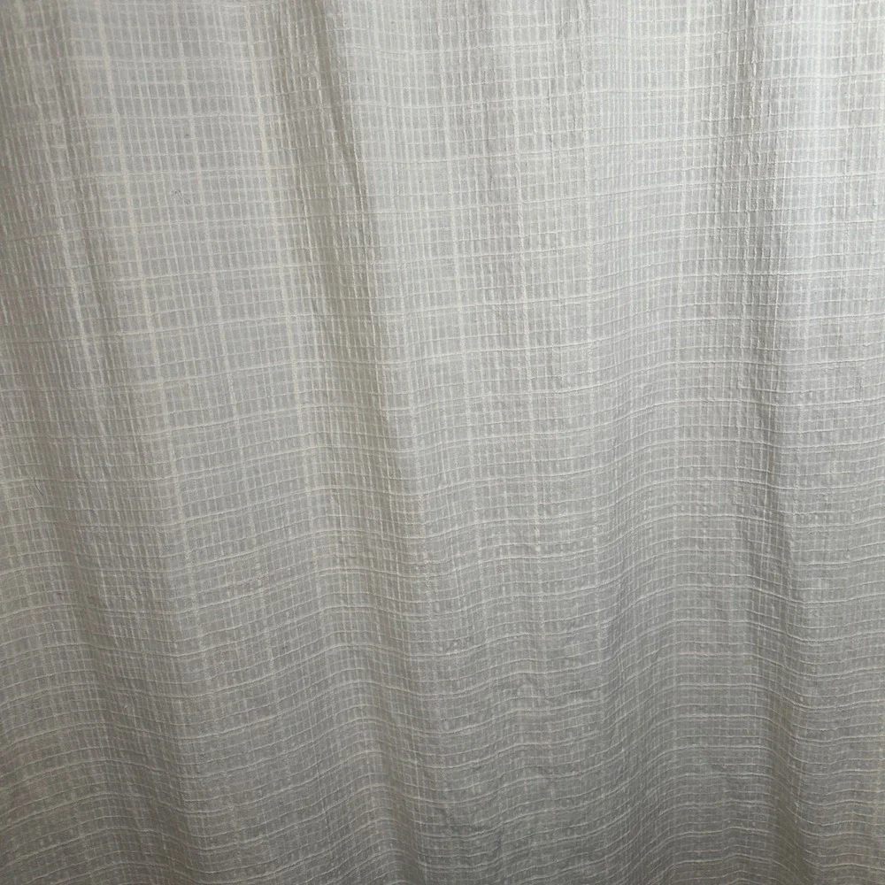Anthropologie Embroidered Pom Pom Curtain Panel Pair Cream Ivory 50x96 Boho‎